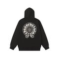 Chrome-Hearts Rhinestone Horseshoe Hoodie - Black Gothic Streetwear Sweatshirt 2601