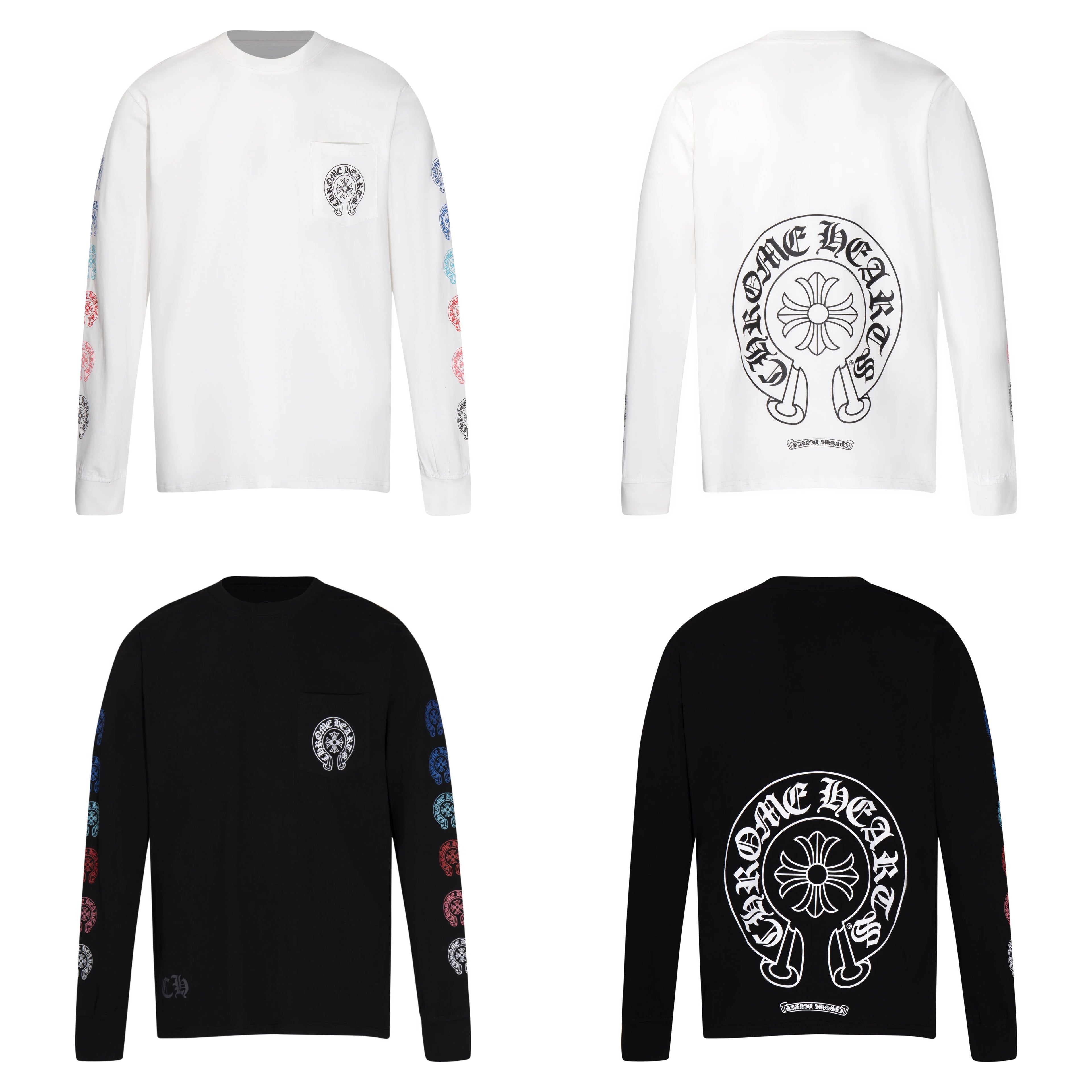 CHROME-HEARTS Men's Long-Sleeve T-shirt Sweatshirt K8009