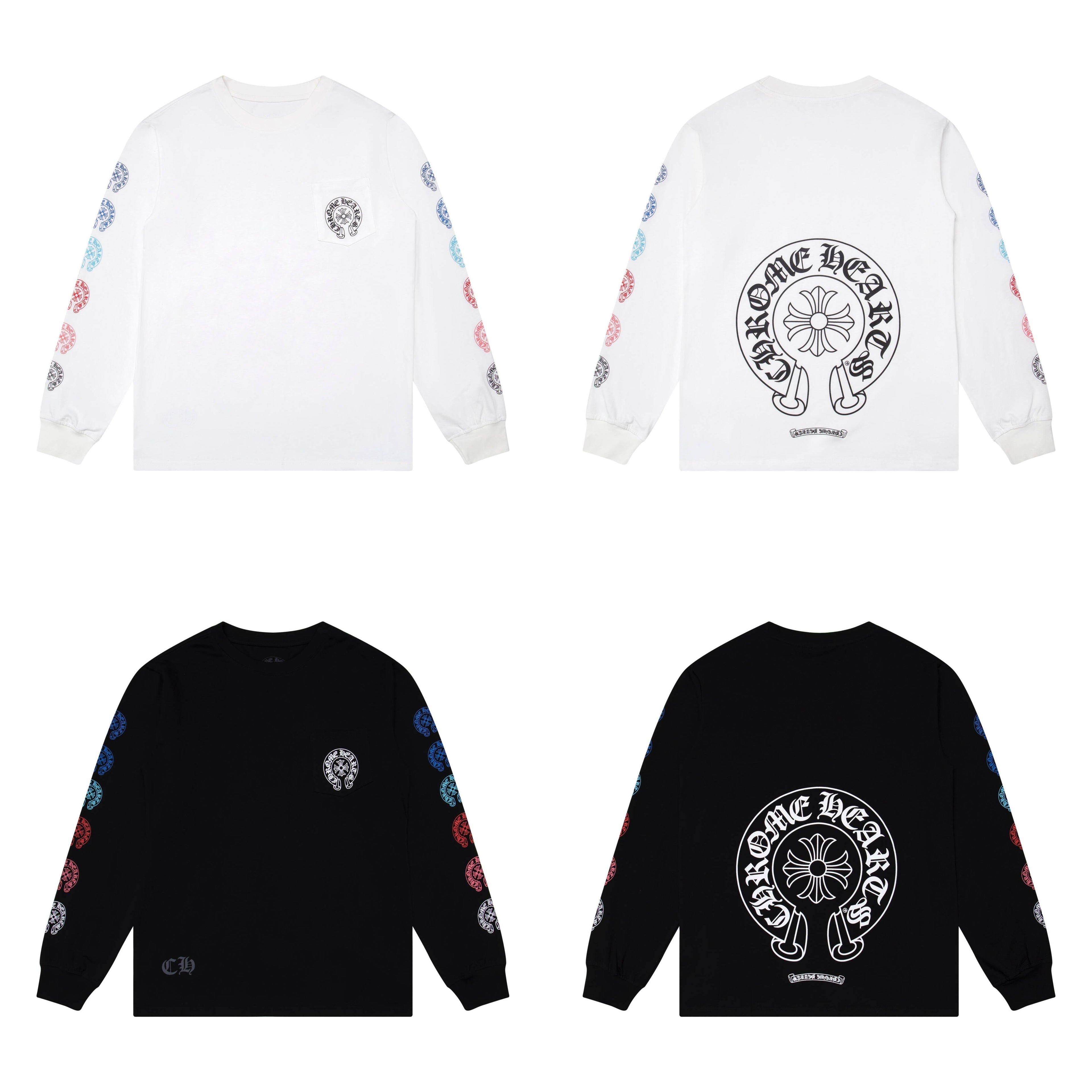 CHROME-HEARTS Men's Long-Sleeve T-shirt Sweatshirt K8009